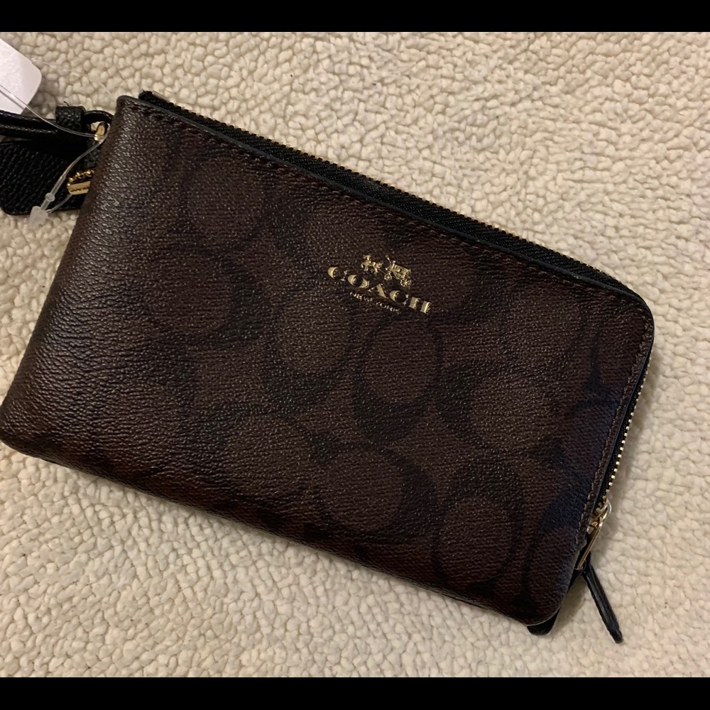 Authentic Coach Wristlet Double Zippers
